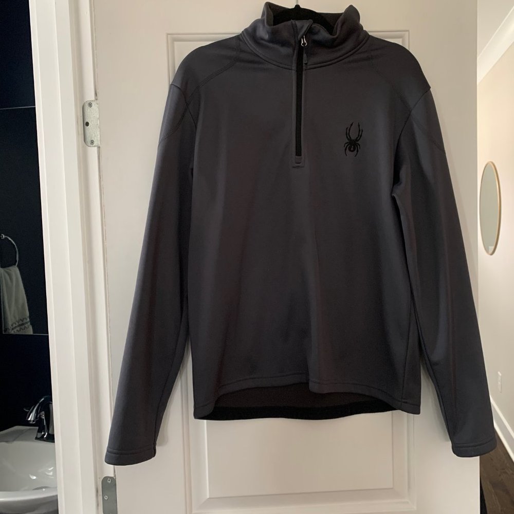Gray Spyder Fleece Quarter Zip